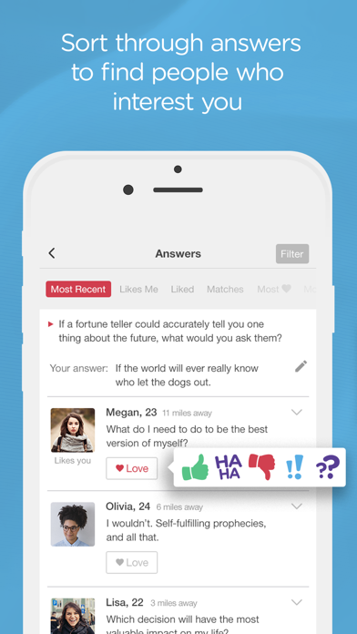 Capturas de pantalla de Sapio — Intelligent Dating
