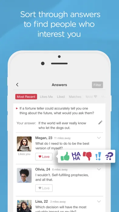 Tangkapan layar Sapio — Intelligent Dating