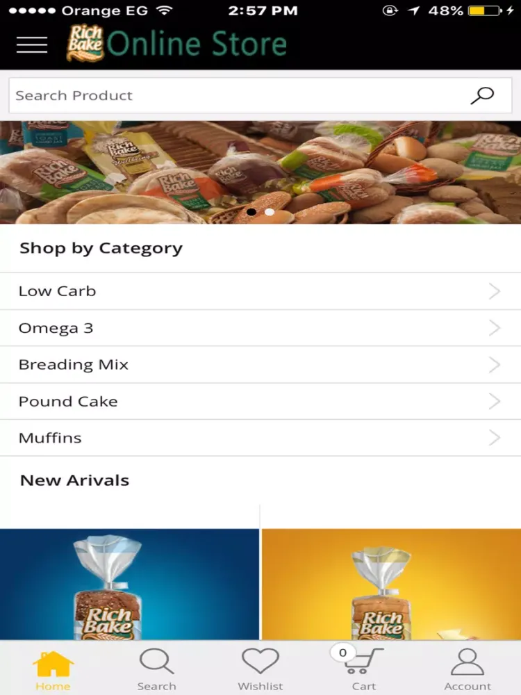 Capturas de tela do RichBake Online Store iPad 