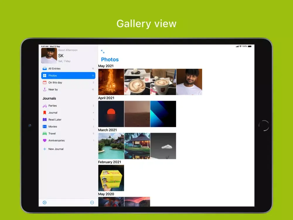 Capturas de tela do Memories - The Journal iPad 