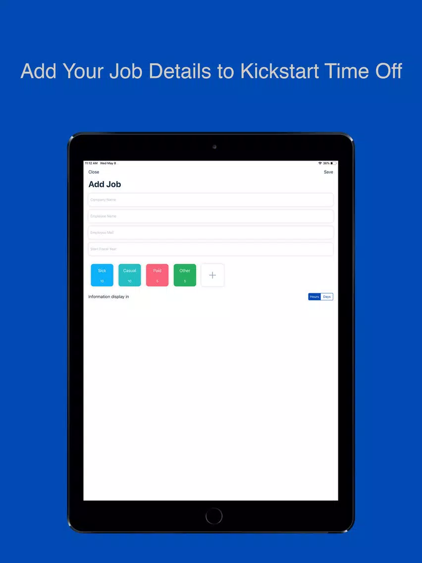 Time Off - Leave Tracker iPad  স্ক্রিনশট