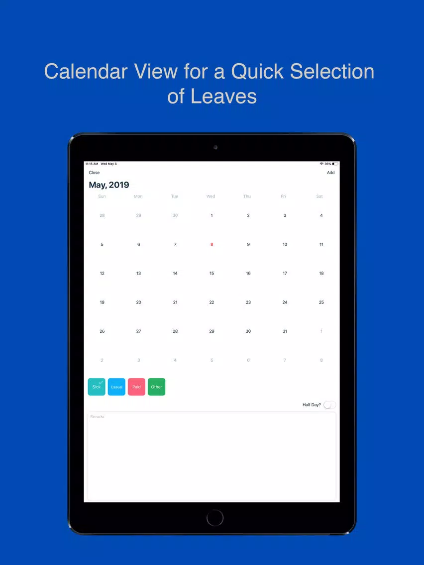 Time Off - Leave Tracker iPad  স্ক্রিনশট
