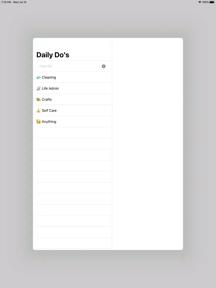 ภาพหน้าจอของ DailyDo! iPad 