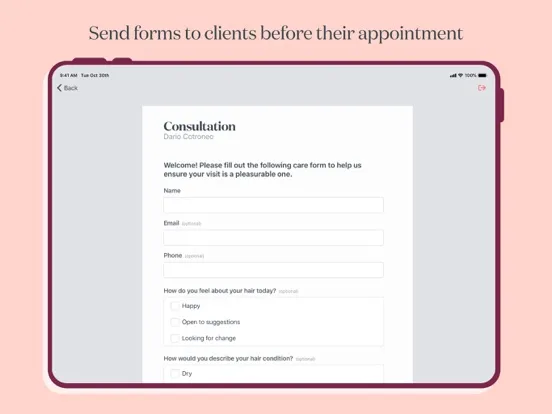 Ảnh chụp màn hình của Timely Consult - Custom Forms iPad 