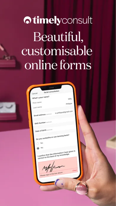 Ảnh chụp màn hình của Timely Consult - Custom Forms