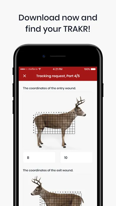 Скриншоты TRAKR app
