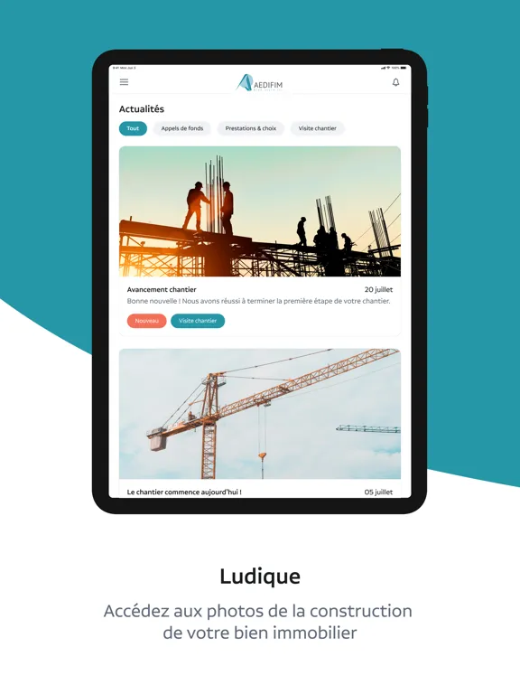 AEDIFIM - Espace client iPad  Screenshots