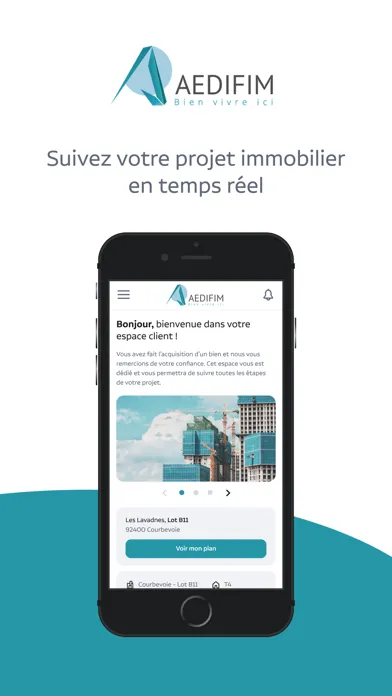AEDIFIM - Espace client Screenshots