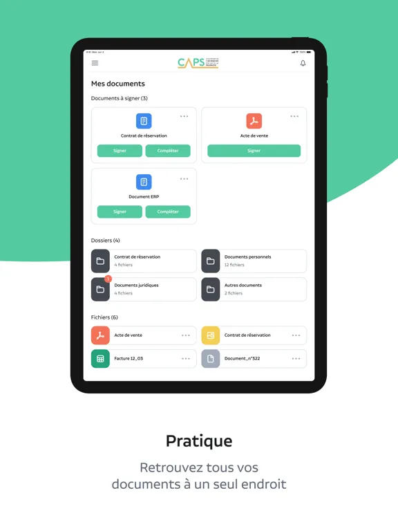 Espace client CAPS iPad  স্ক্রিনশট