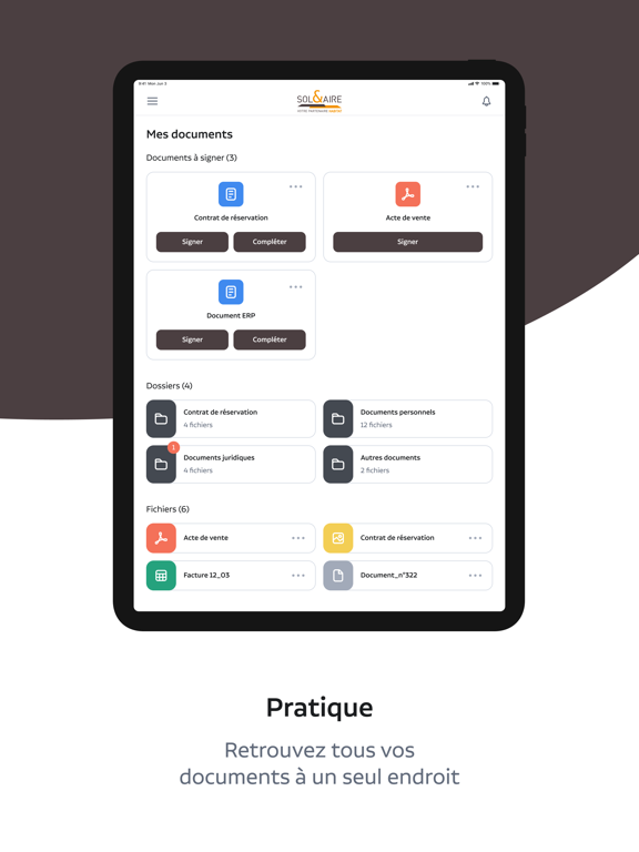 Tangkapan layar SoléAire Habitat iPad 