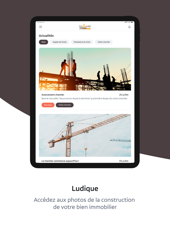 Tangkapan layar SoléAire Habitat iPad 