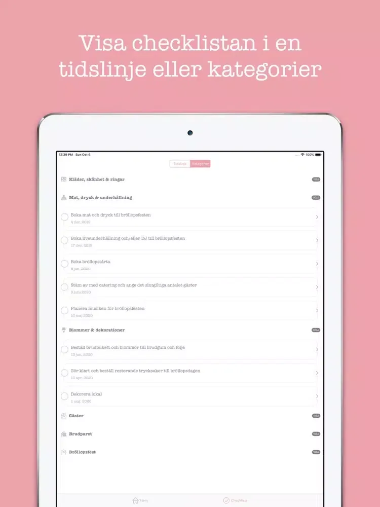 Capturas de pantalla de WeddPlan - Planera ert bröllop iPad 