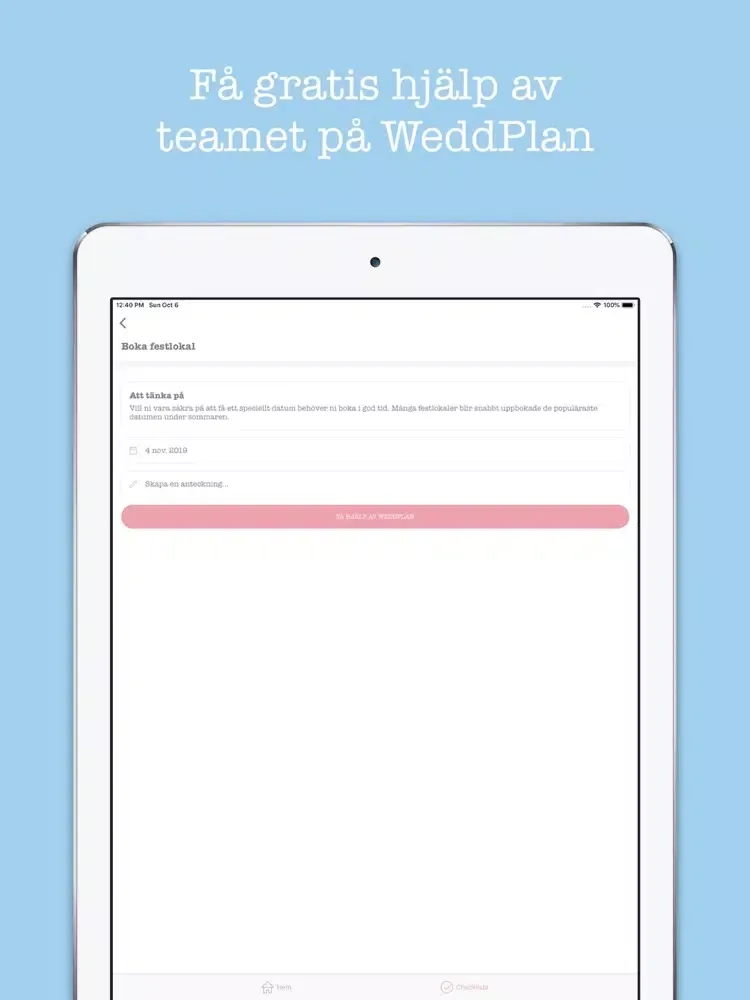 Capturas de pantalla de WeddPlan - Planera ert bröllop iPad 