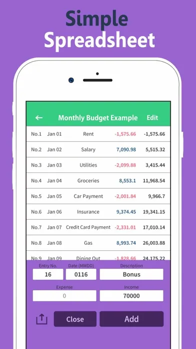 Capturas de pantalla de Budget Spreadsheet Calculator