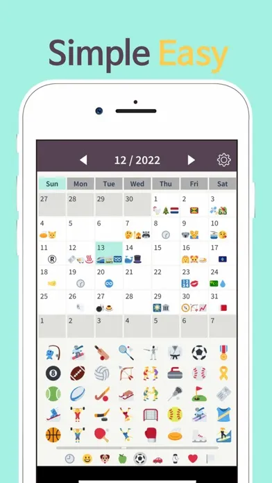 Screenshot di Sticker Calendar: EmojiPlanner
