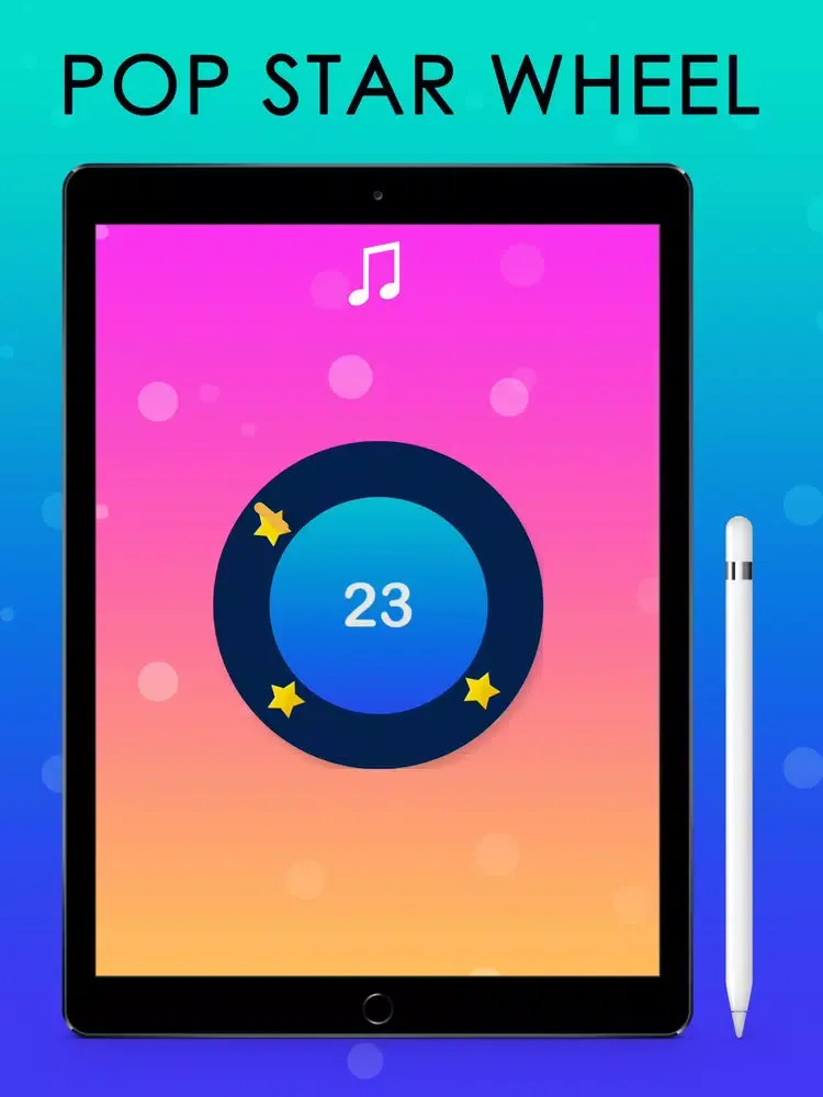 Tangkapan skrin Pop Star Wheel iPad 