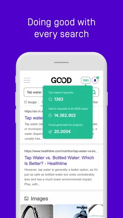 GOOD – Search and do good سکرین شاٹس