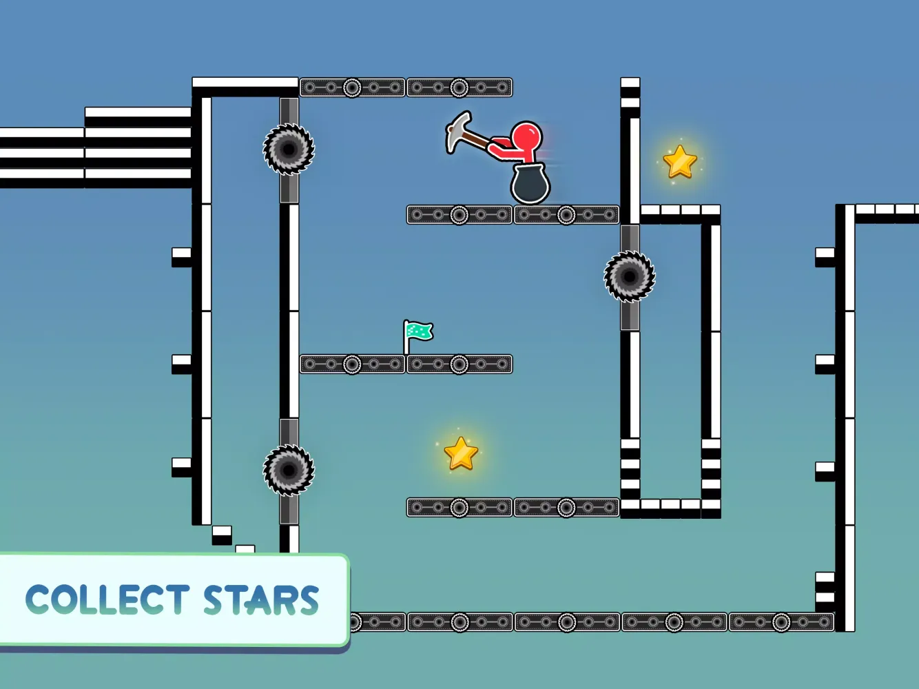 Hammer Climb Stick man Game スクリーンショット
