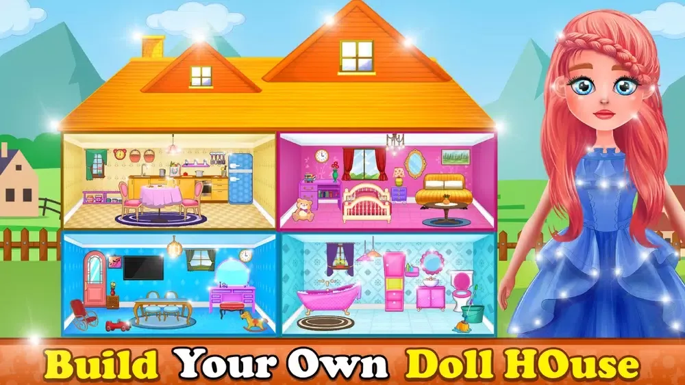 Doll House Design Games سکرین شاٹس