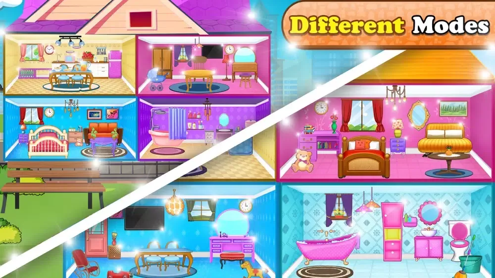 Doll House Design Games سکرین شاٹس