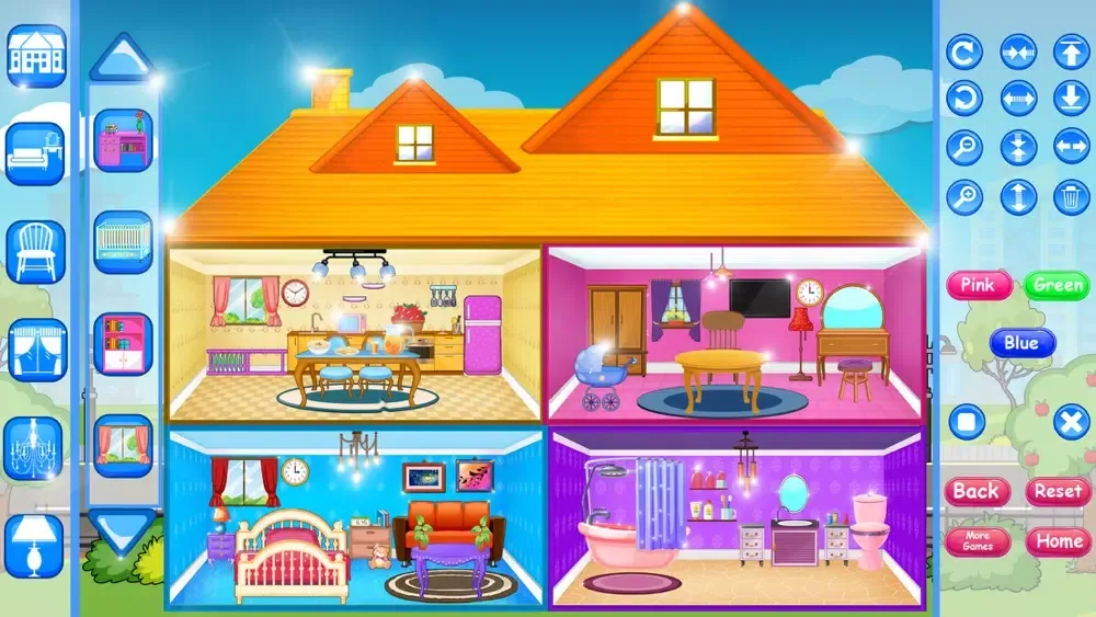 Doll House Design Games سکرین شاٹس