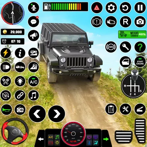 Offroad Jeep Driving - 3D Game Screenshots