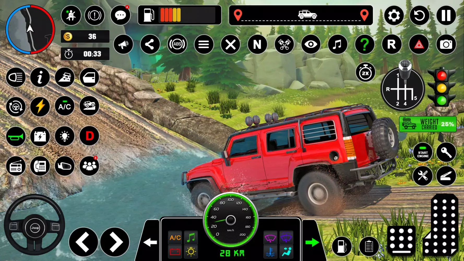 Offroad Jeep Driving - 3D Game Screenshots
