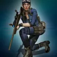 Sniper Police Girl 3d