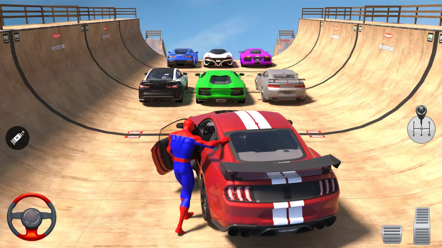 Скриншоты Superhero Car: Mega Ramp Games