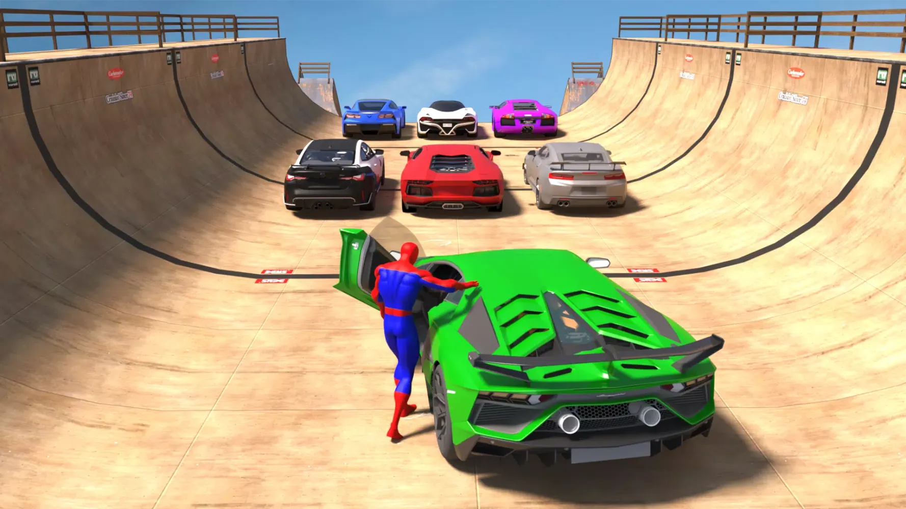 Скриншоты Superhero Car: Mega Ramp Games