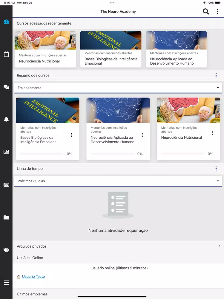 The Neuro.Academy Mobile iPad  سکرین شاٹس