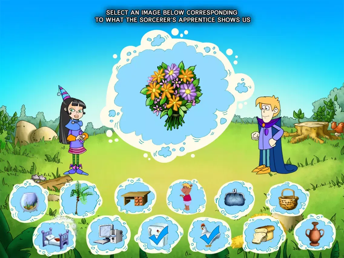 Tangkapan layar Small Witch. The Magic Broom iPad 