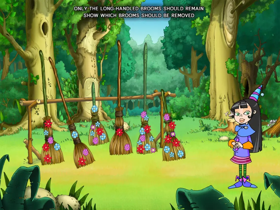 Tangkapan layar Small Witch. The Magic Broom iPad 