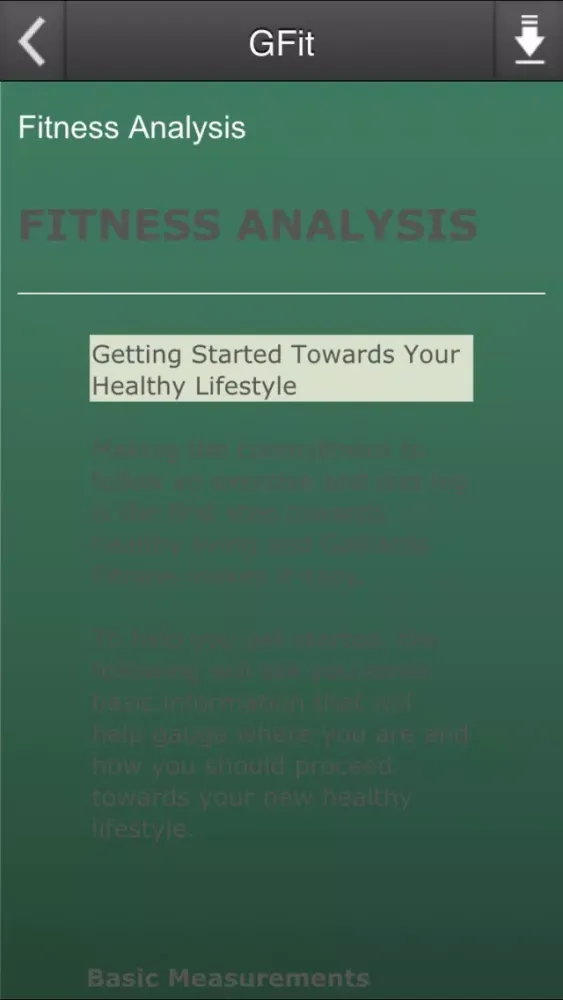 Screenshot di GFit App