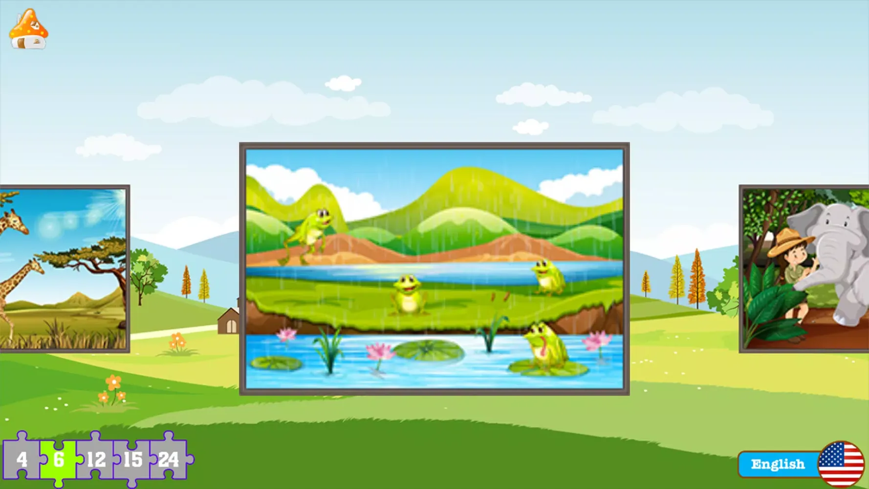 Animals Puzzle Game for Kids Ekran Görüntüleri