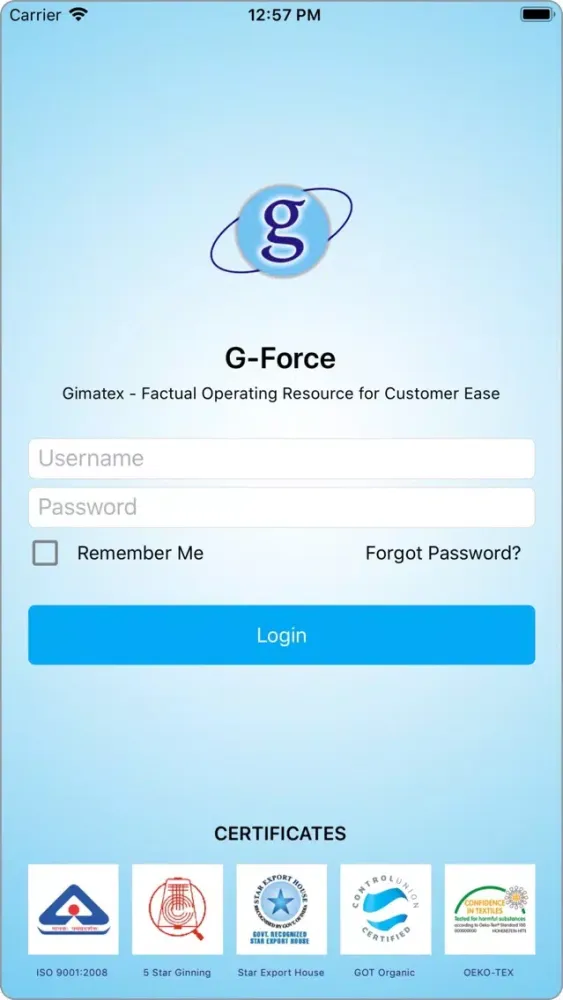Gimatex GForce 스크린샷