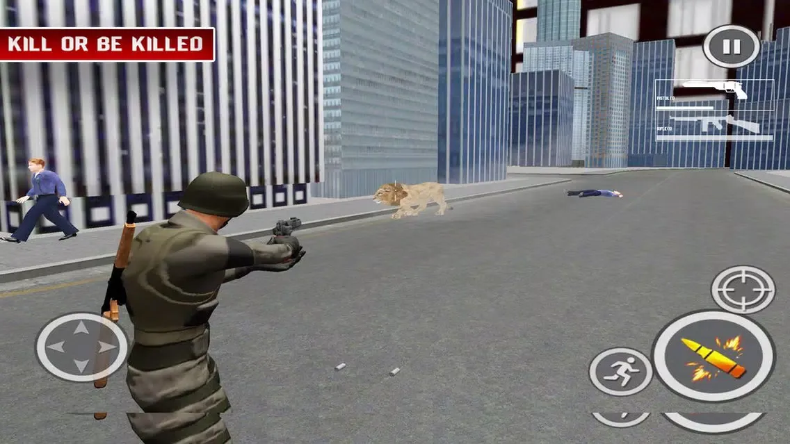 Captures d'écran de Lion Attack City:Shoot Mission