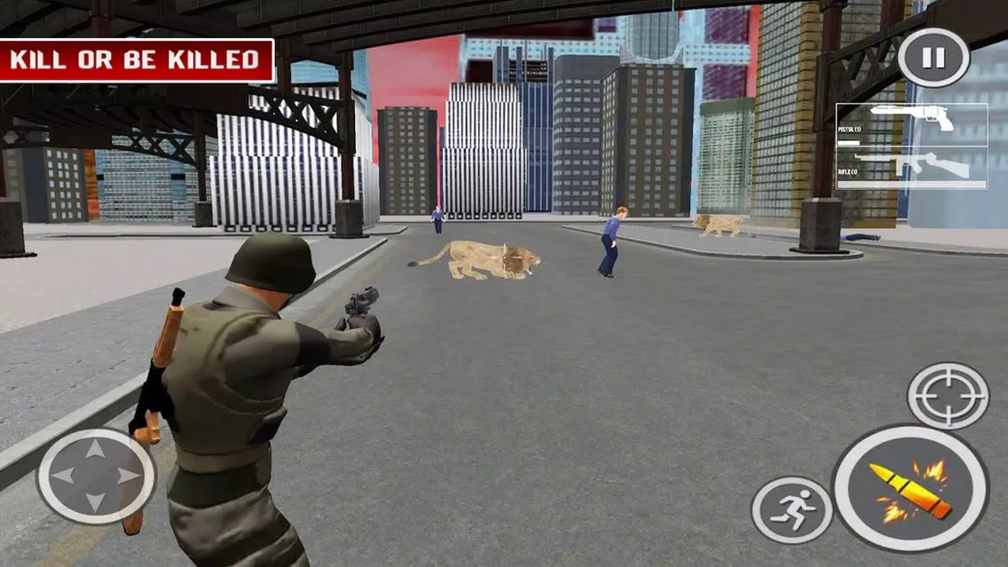 Captures d'écran de Lion Attack City:Shoot Mission