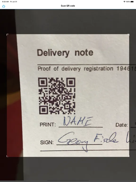 Screenshot di GF Proof of Delivery iPad 