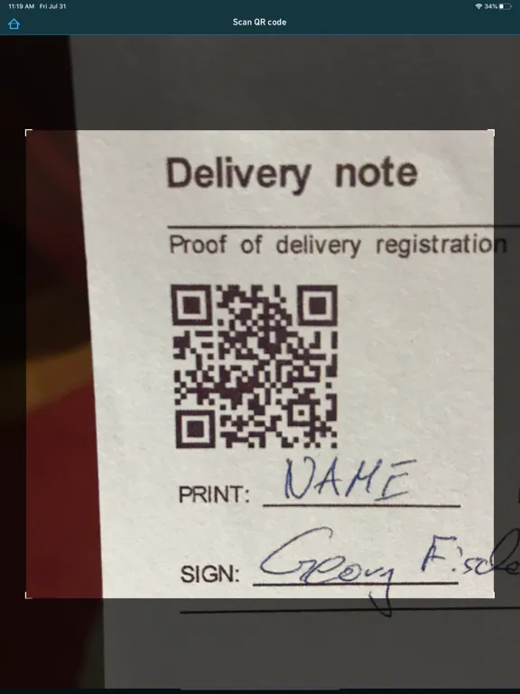 Screenshot di GF Proof of Delivery iPad 