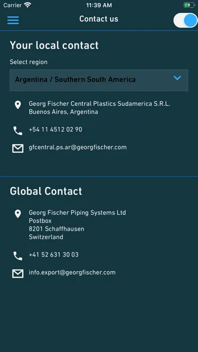 Screenshot di GF Proof of Delivery