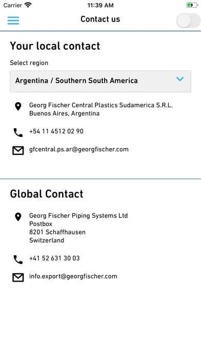 Screenshot di GF Proof of Delivery