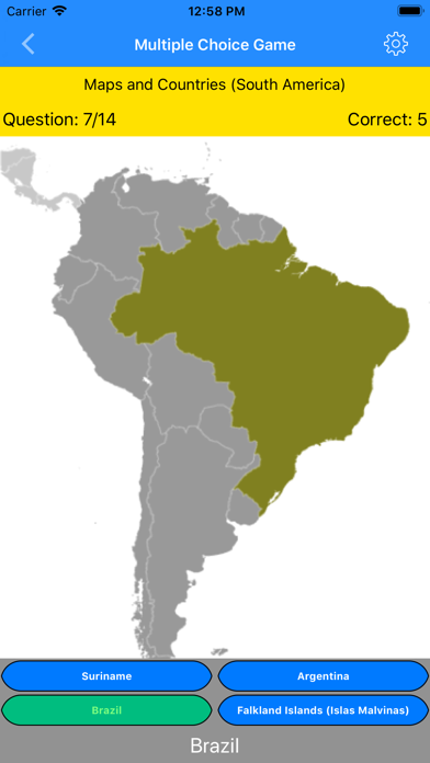 Capturas de tela do World Flags and Maps Quiz