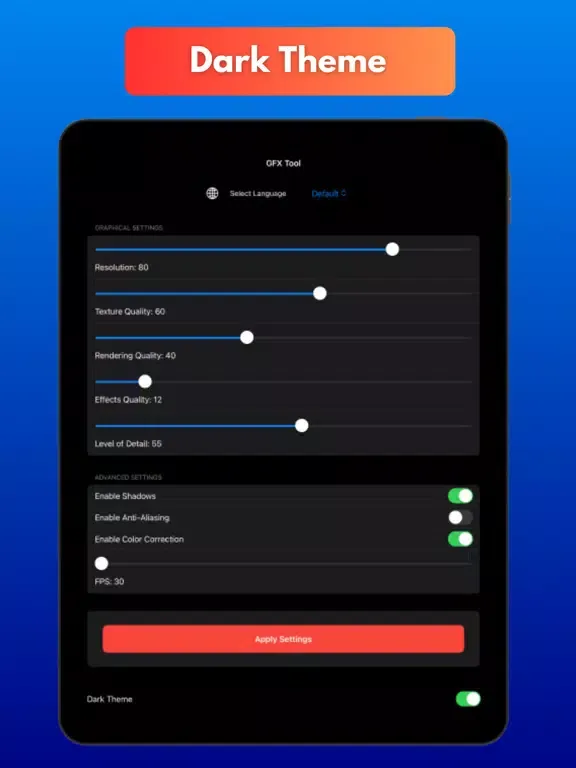 Capturas de pantalla de GFX Tool Pro iPad 