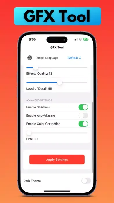 Capturas de pantalla de GFX Tool Pro