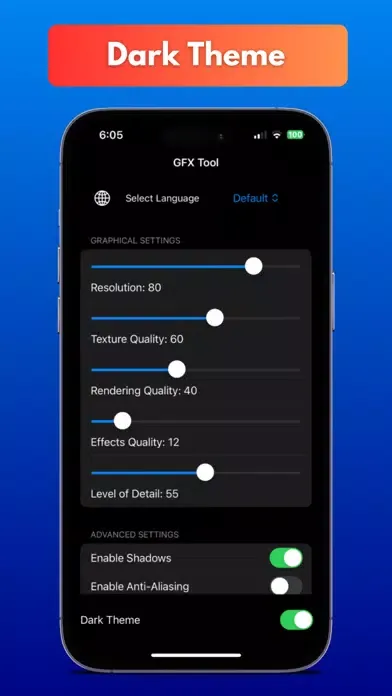 Capturas de pantalla de GFX Tool Pro