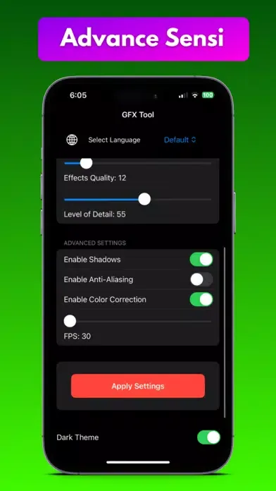 Capturas de pantalla de GFX Tool Pro