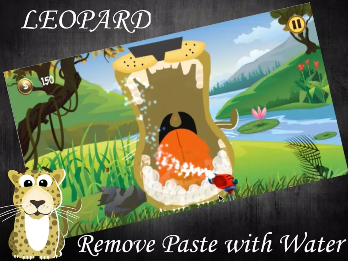 Wild Doodle Dentist - kid’s Animals tooth brush game iPad  Screenshots