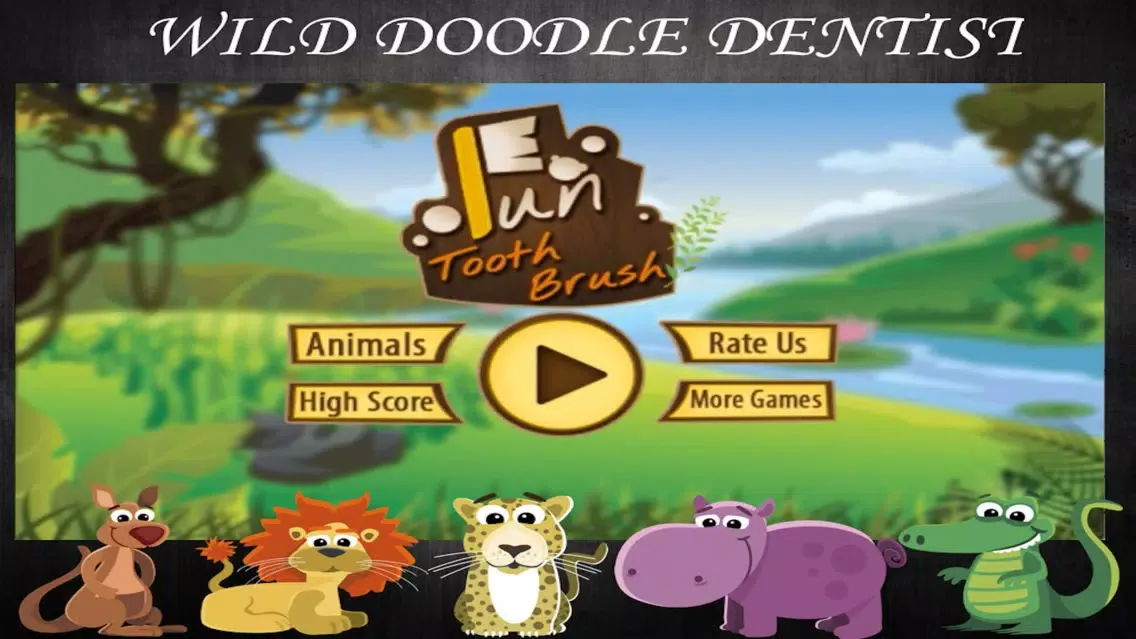 Wild Doodle Dentist - kid’s Animals tooth brush game Screenshots