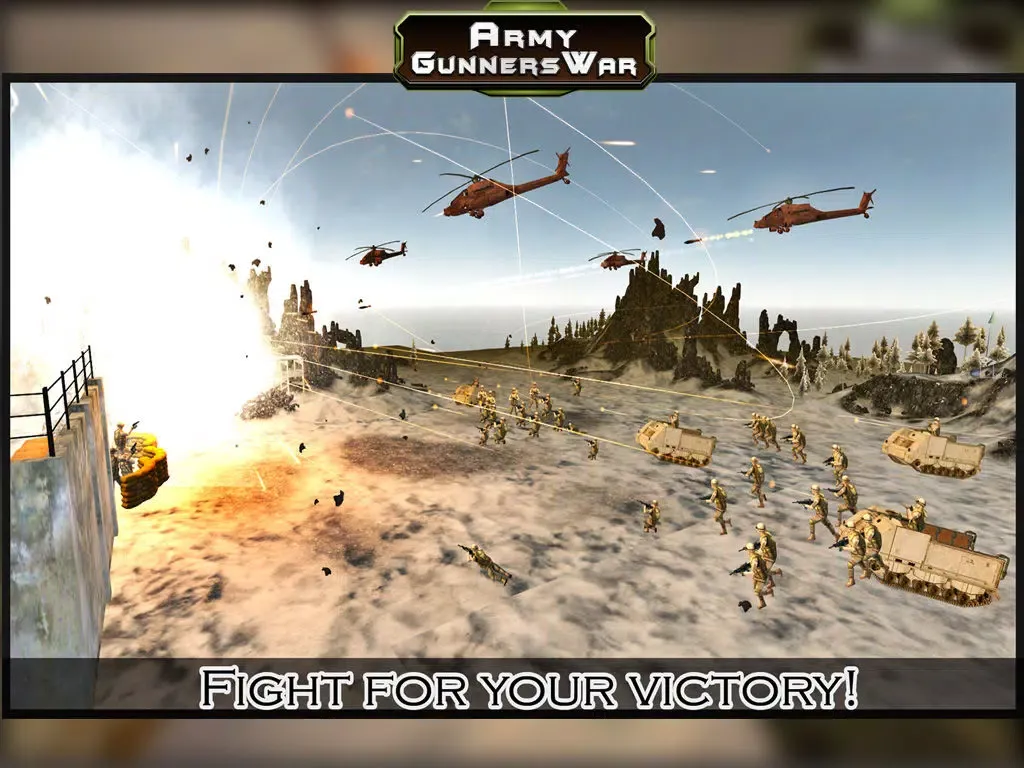 Tangkapan skrin Army Gunners War iPad 
